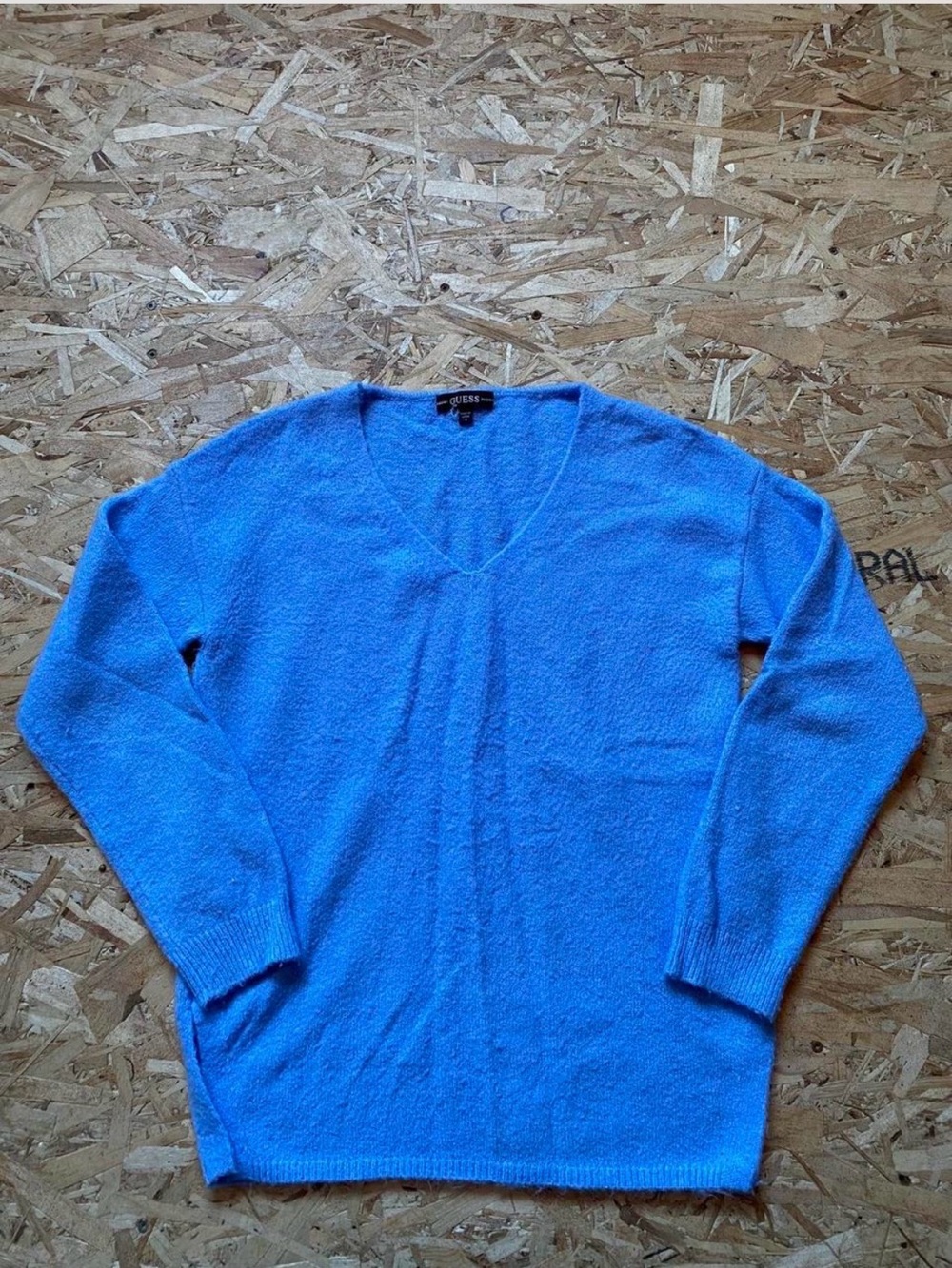 Guess Women’s V-Neck Sweater in Sky Blue